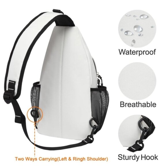 NEW Mosiso Sling Backpack Multipurpose Crossbody Bag in Ivory - Picture 3 of 6